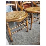 Pair of Cane Back Dining Chairs