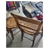 Pair of Cane Back Dining Chairs