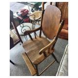 Wooden High Chair With Swing Tray
