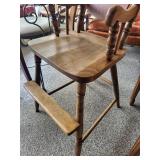 Wooden High Chair With Swing Tray