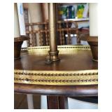 Traditional Double-Socket Floor Lamp With Table Shelves