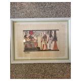 Framed Egyptian Papyrus Style Artwork