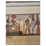 Framed Egyptian Papyrus Style Artwork