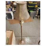 Bronze-Tone Floor Lamp With Textured Shade