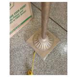 Bronze-Tone Floor Lamp With Textured Shade