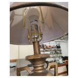 Bronze-Tone Floor Lamp With Textured Shade