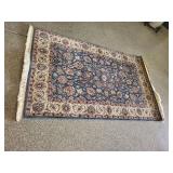 Blue Floral Area Rug 4 X 6