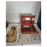 Sheffield England Firth Stainless Flatware Set in Wooden Chest Mixed Lot