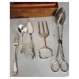 Sheffield England Firth Stainless Flatware Set in Wooden Chest Mixed Lot