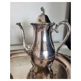 Ornate Silver-Plated 5-Piece Tea Service Set