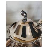 Ornate Silver-Plated 5-Piece Tea Service Set