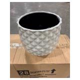 Pineapple Planter 14 qt Resin White (Pack of 4)