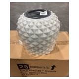 Pineapple Planter 14 qt Resin White (Pack of 4)