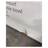 Glacier Bay 34 in. Farmhouse Sink, White