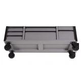 ^HUSKY Heavy Duty 61 in. W x 23 in. D 15-Drawer Matte Gray Mobile Workbench Cabinet with Solid Wood Top- MSRP $998