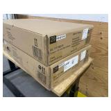 HAMPTON BAY Lot of 2- Avondale 18 in. W x 12 in. D x 30 in. H Ready to Assemble Plywood Shaker Wall Kitchen Cabinets in Raven Black- MSRP $448