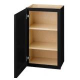HAMPTON BAY Lot of 2- Avondale 18 in. W x 12 in. D x 30 in. H Ready to Assemble Plywood Shaker Wall Kitchen Cabinets in Raven Black- MSRP $448