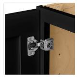 HAMPTON BAY Lot of 2- Avondale 18 in. W x 12 in. D x 30 in. H Ready to Assemble Plywood Shaker Wall Kitchen Cabinets in Raven Black- MSRP $448