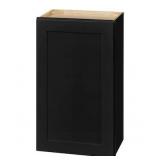 HAMPTON BAY Lot of 2- Avondale 18 in. W x 12 in. D x 30 in. H Ready to Assemble Plywood Shaker Wall Kitchen Cabinets in Raven Black- MSRP $448