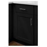 HAMPTON BAY Avondale 24 in. W x 24 in. D x 34.5 in. H Ready to Assemble Plywood Shaker Base Kitchen Cabinet in Raven Black- MSRP $309