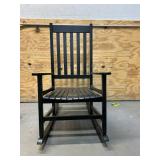 *Black Wood Outdoor Rocking Chair