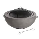^Forestbrook 36 in. x 20.75 in. Round Outdoor Concrete Wood Burning Fire Pit Msrp $269.99
