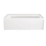 ^Classic 500 60 in. Right Drain Rectangular Alcove Bathtub in High Gloss White Msrp $349.99