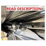 *Crestlive Products 10 FT. x 6.5 FT. Outdoor Market Umbrella with 40 lbs. Base Included Double Top Rectangle Table Umbrellas in Dark Gray Msrp $145.00