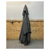 *Crestlive Products 10 FT. x 6.5 FT. Outdoor Market Umbrella with 40 lbs. Base Included Double Top Rectangle Table Umbrellas in Dark Gray Msrp $145.00