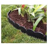 VIGORO Lot of 2- 6 in. x .25 in. x 6 in. Black Plastic Landscape Edging (40-6 in. Pieces/ 20 Linear ft. each for a Total of 40 Linear ft)