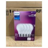 Philips Ultra Definition A19 E26 (Medium) LED Bulb Daylight 60 Watt Equivalence 4 pk (lot of 8)
