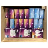 Various Philips lightbulbs, 60-100W (lot of 20+)