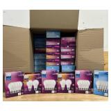 Various Phillips lightbulbs 60-100W (lot of 30+)