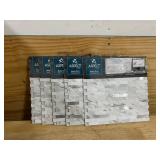 Collage 11.75 in. x 6 in. Metal and Composite Peel and Stick Backsplash in Marble Shine (2-Pack)
