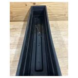 Bloem Dura Cotta 30 in. Black Plastic Window Box Planter with Tray