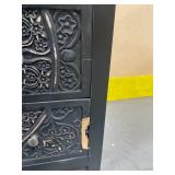 BAXTON STUDIO Yelena Black 3-Drawer Storage Cabinet (DAMAGED)
