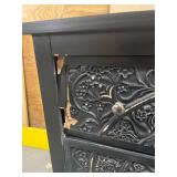 BAXTON STUDIO Yelena Black 3-Drawer Storage Cabinet (DAMAGED)