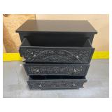 BAXTON STUDIO Yelena Black 3-Drawer Storage Cabinet (DAMAGED)