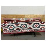 Serape Red/Navy/Cream 8 ft. x 10 ft. Medallion Southwestern Area Rug