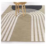 Campion Charcoal 5 ft. x 7 ft. Geometric Indoor/Outdoor Area Rug