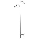 Fuchsia 84 in. Black Steel Double Shepherd Hook (15 lbs. Max. Weight Capacity)