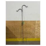 Fuchsia 84 in. Black Steel Double Shepherd Hook (15 lbs. Max. Weight Capacity)
