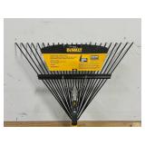 53 in. Fiberglass Handle 24-Tine Steel Leaf Rake