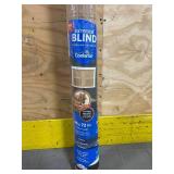 Tan Wheel-Operated Light Filtering PVC Exterior Shade 96 in. W x 72 in. L