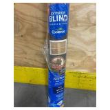 Tan Cordless Wheel-Operated Light Filtering PVC Exterior Shade 72 in. W x 72 in. L