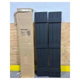 Ply Gem 11 in. x 59 in. Polypropylene Plastic 3-Board Closed Board and Batten Shutters Pair in Black