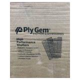 Ply Gem 11 in. x 59 in. Polypropylene Plastic 3-Board Closed Board and Batten Shutters Pair in Black