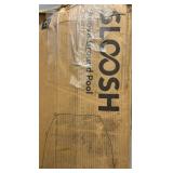 ^ Sloosh 12ft x 30 in. Outdoor Round Frame Above Ground Swimming Pool Set for Kids Adults with Filter Pump Msrp $249.99