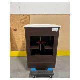 ^Eastwood 25 in. Single Sink Dark Walnut Bath Vanity with Carrara White Engineered Stone Top (Assembled) Msrp $329.00