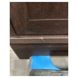 ^Eastwood 25 in. Single Sink Dark Walnut Bath Vanity with Carrara White Engineered Stone Top (Assembled) Msrp $329.00